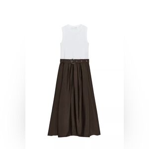 Zara BELTED COMBINATION MIDI DRESS
BROWN / WHITE 0/5029/177